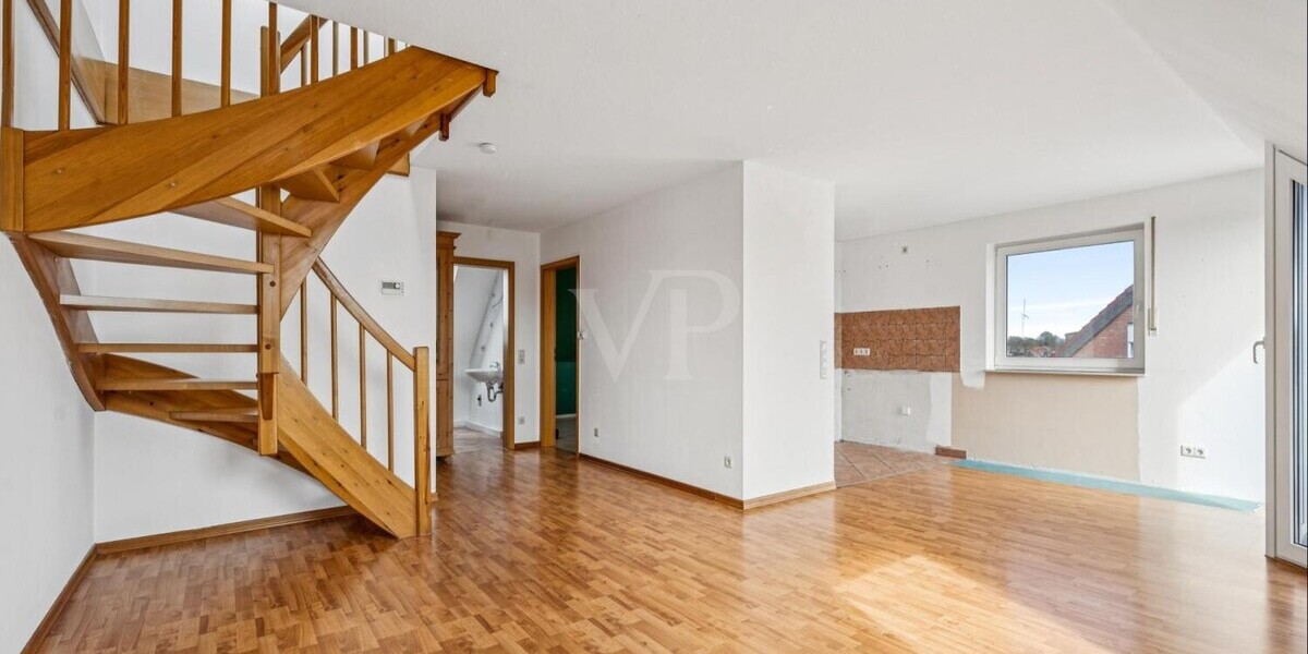Wohnen mit Extra: Gemütliche 2-Zimmer-Dachgeschosswohnung mit Loggia und Stellplatz - Dachgeschoßwohnung Rheine Rheine | Angebot:26312081