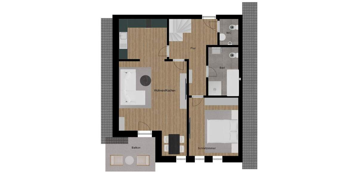 Etagenwohnung Gronau - 3 Zimmer, 80 m&sup2;, 235.000&euro; | Angebot:25897924