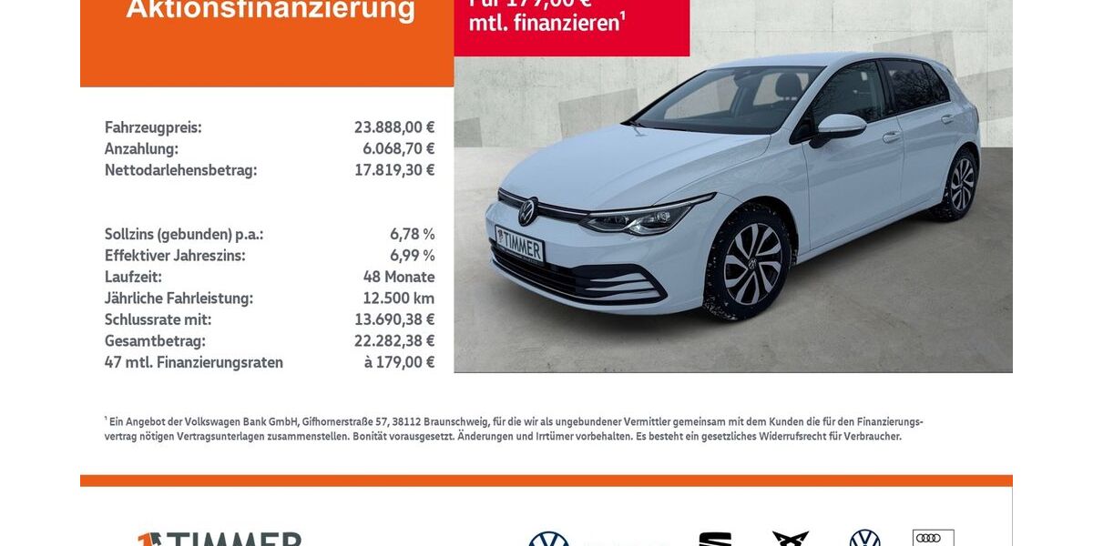 VW Golf 47.776 km 23.888 &euro; Rheine 48432
