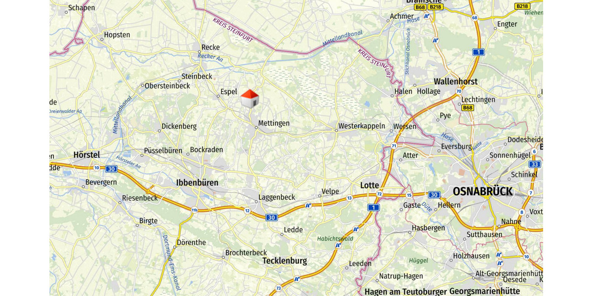 Gestaltungsmöglichkeiten ausschöpfen! ZFH mit fünf Garagen in Mettingen - Zweifamilienhaus Mettingen Mettingen | Angebot:27535147