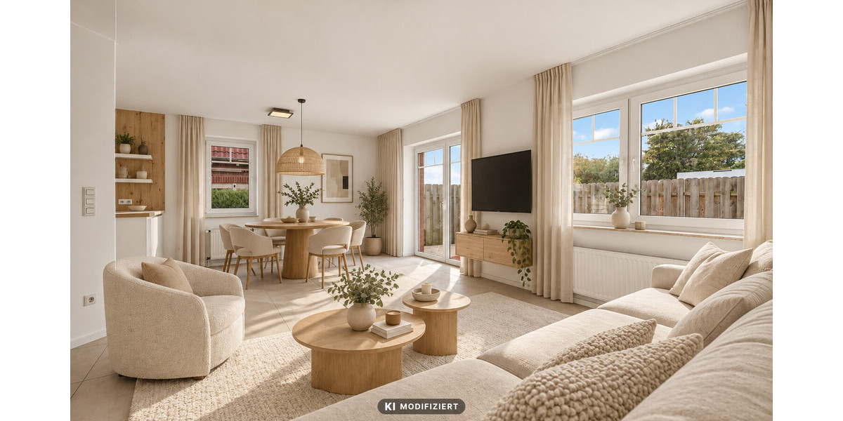 Bezugsfreie 2-Zimmer-Erdgeschosswohnung mit über 30 m² Terrasse und neuwertiger Küche in Rheine - Erdgeschoßwohnung Rheine Rheine | Angebot:27733108
