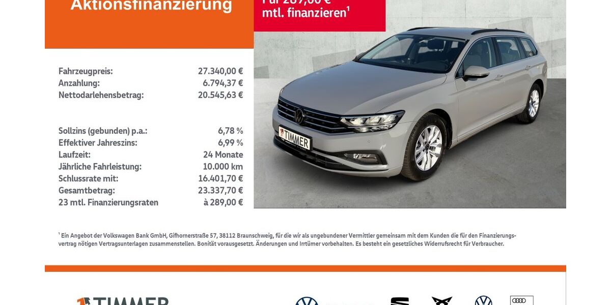 VW Passat Variant 42.508 km 27.340 &euro; Gronau 48599