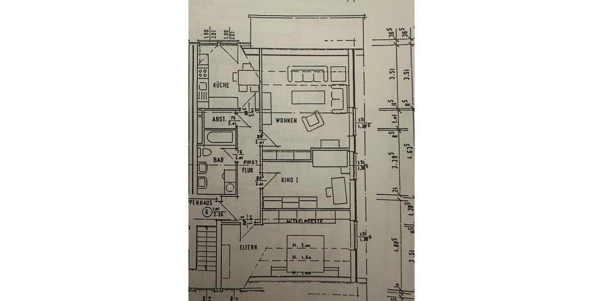 Dachgeschoßwohnung Emsdetten - 3 Zimmer, 82 m&sup2;, 980&euro; | Angebot:25867886