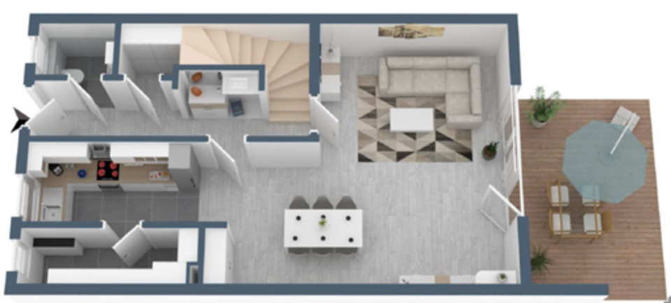 Etagenwohnung Lingen (Ems) Damaschke - 3 Zimmer, 120 m&sup2;, 1.320&euro; | Angebot:25922645