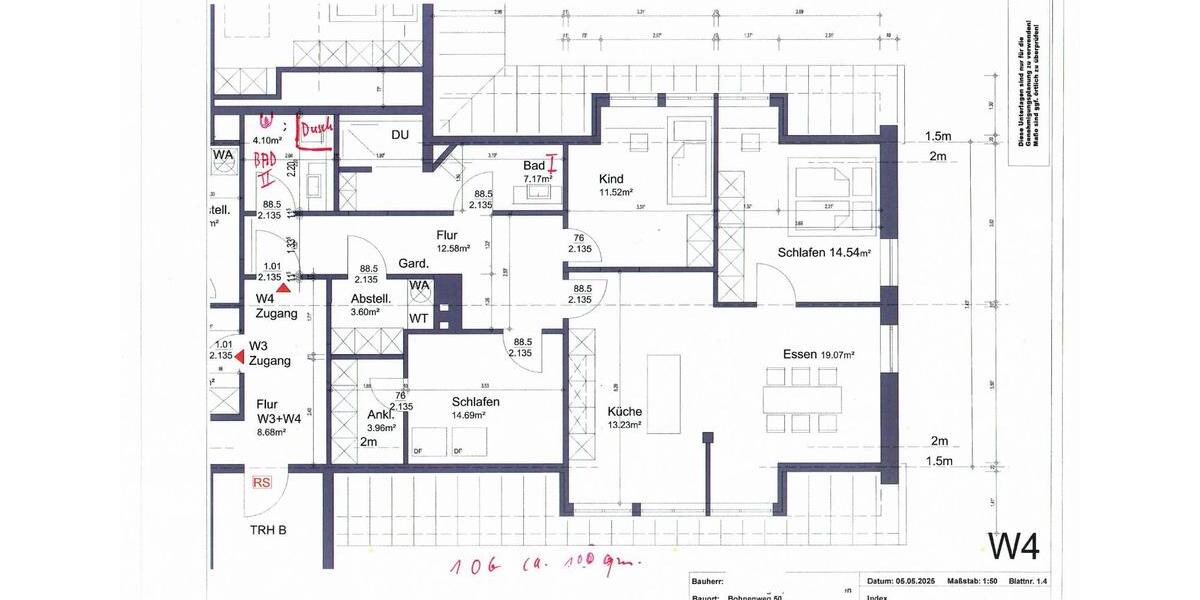 Dachgeschoßwohnung Ibbenbüren Bockraden - 4 Zimmer, 102 m&sup2;, 850&euro; | Angebot:27619639