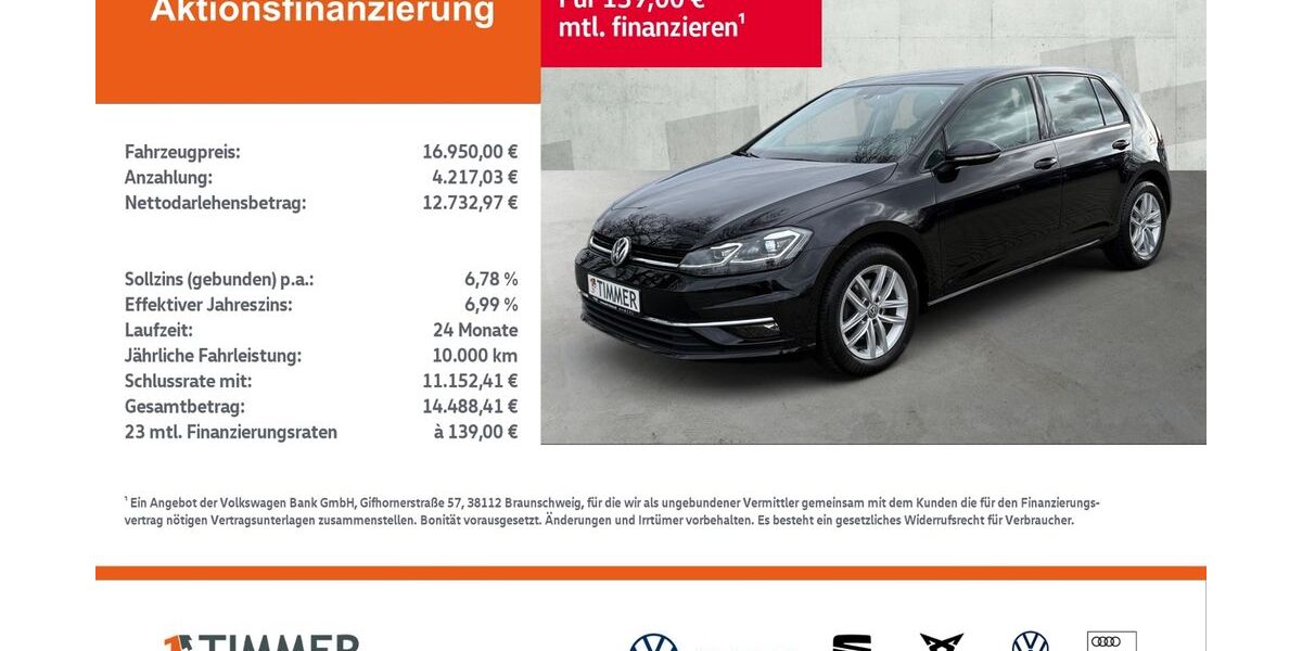 VW Golf 79.354 km 16.950 &euro; Rheine 48432