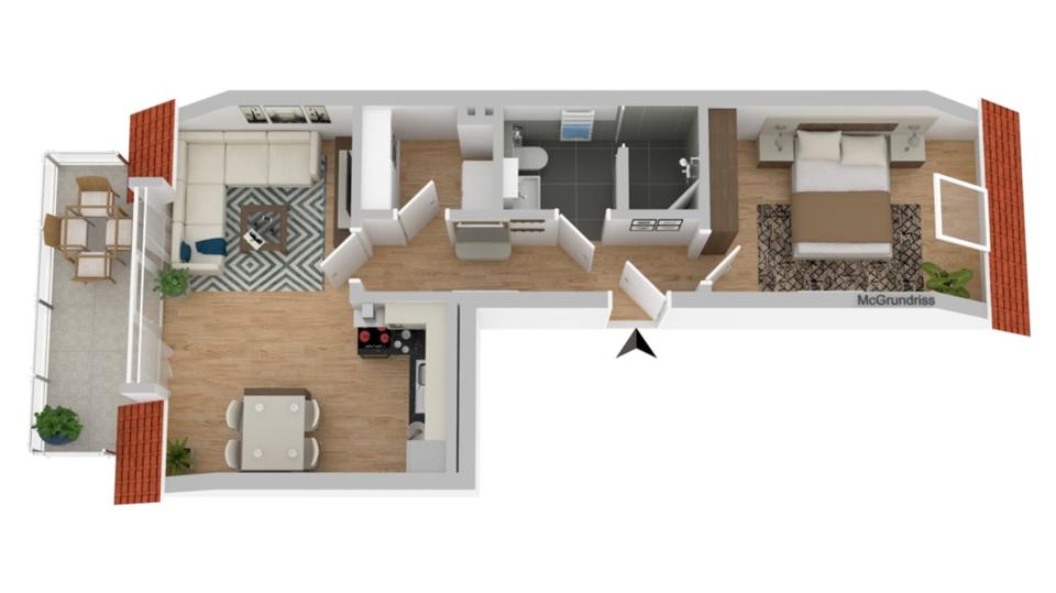 Dachgeschoßwohnung Rheine Altenrheine - 2 Zimmer, 54 m&sup2;, 715&euro; | Angebot:25721980