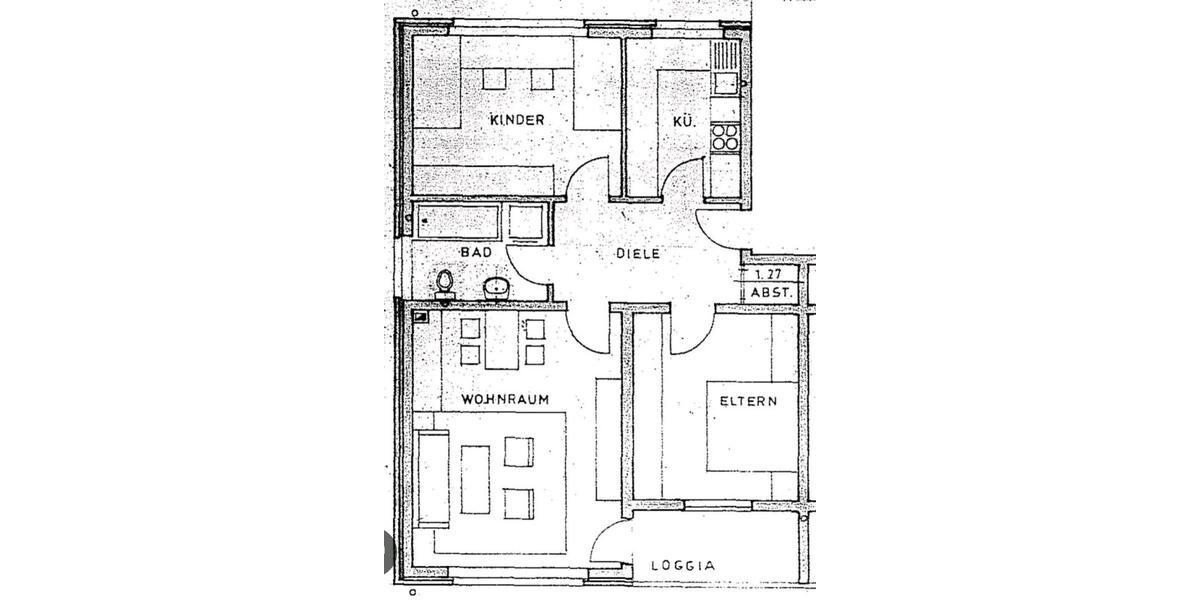 Etagenwohnung Altenberge - 3 Zimmer, 76 m&sup2;, 165.000&euro; | Angebot:26822542