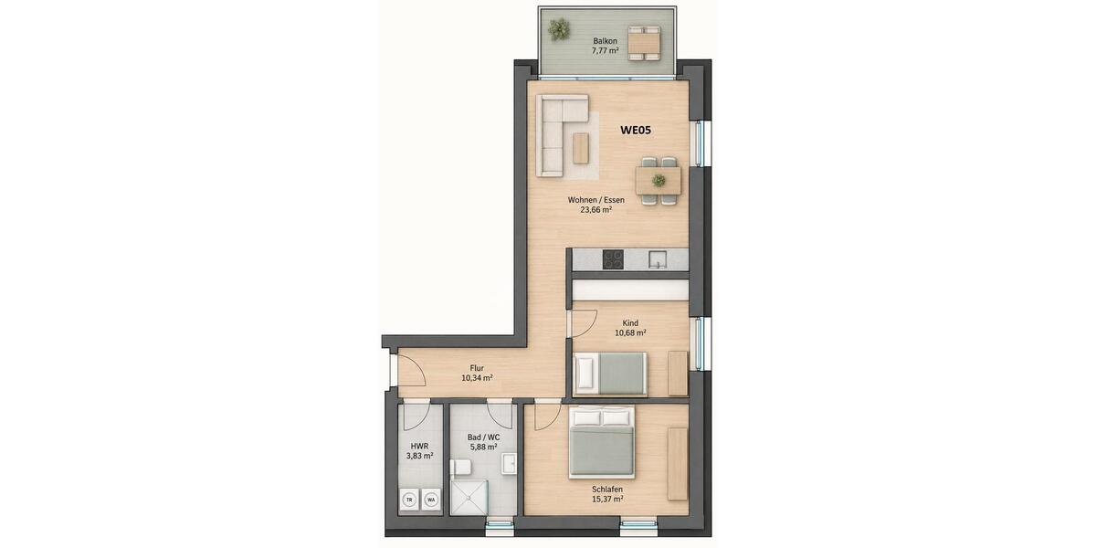 Etagenwohnung Steinfurt - 3.5 Zimmer, 88 m&sup2;, 1.230&euro; | Angebot:27570461