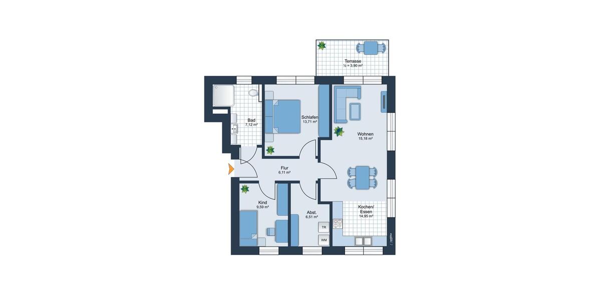 Einfamilienhaus Salzbergen - 3 Zimmer, 77 m&sup2;, 735&euro; | Angebot:25781062