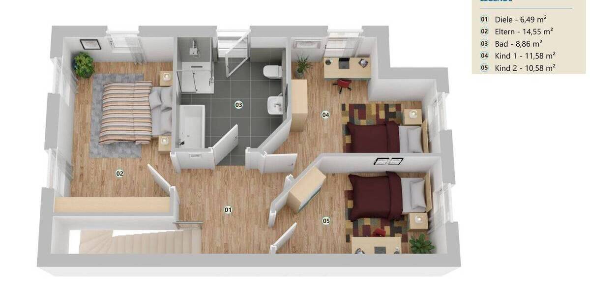 Doppelhaushälfte Ochtrup - 4 Zimmer, 121 m&sup2;, 309.000&euro; | Angebot:26684442