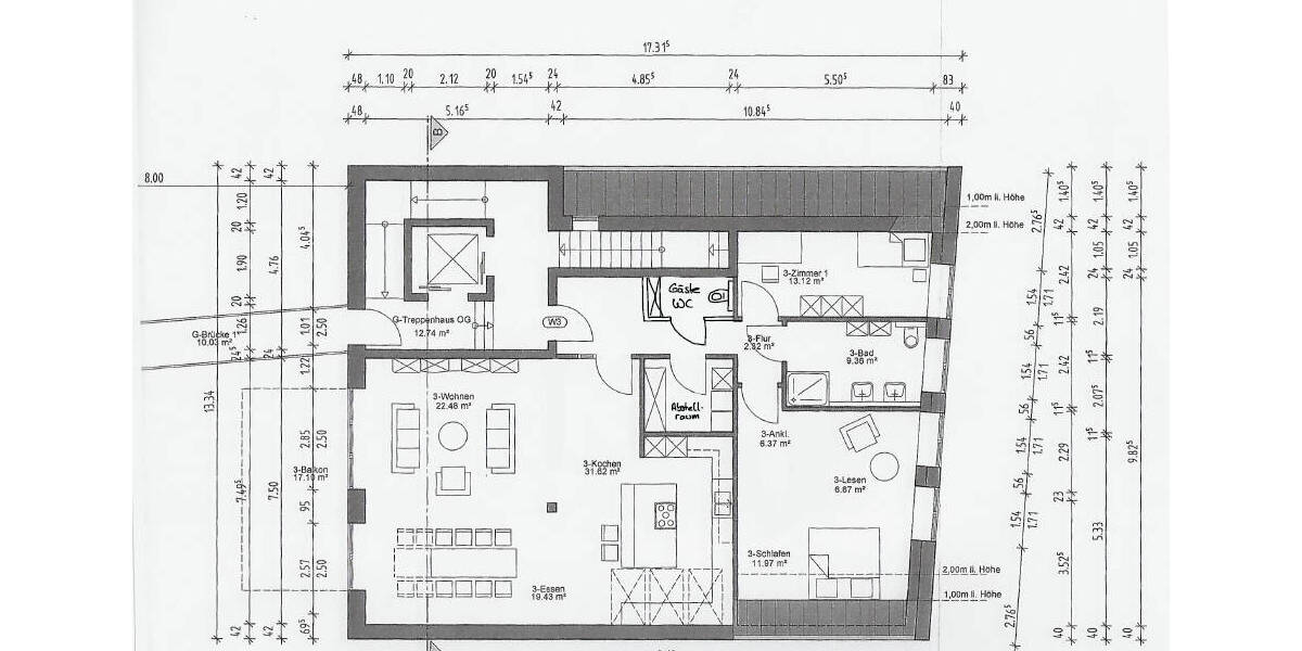 Etagenwohnung Rheine Innenstadt - 3 Zimmer, 148 m&sup2;, 1.350&euro; | Angebot:26797635