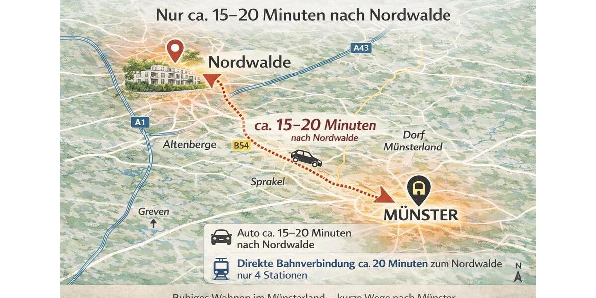 Einfamilienhaus Nordwalde - 4 Zimmer, 100 m&sup2;, 900&euro; | Angebot:25551522