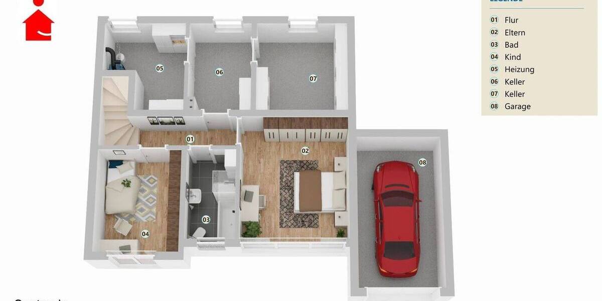 Doppelhaushälfte Tecklenburg - 4 Zimmer, 101 m&sup2;, 243.000&euro; | Angebot:26825398