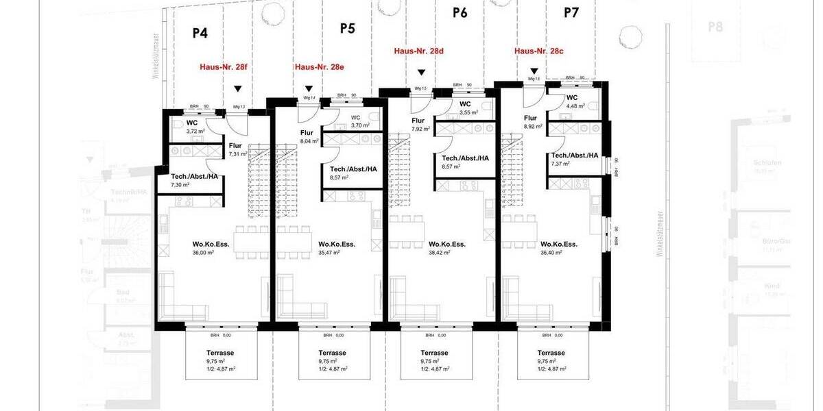 Reihenmittelhaus Steinfurt Burgsteinfurt - 3 Zimmer, 123 m&sup2;, 500.400&euro; | Angebot:25736055