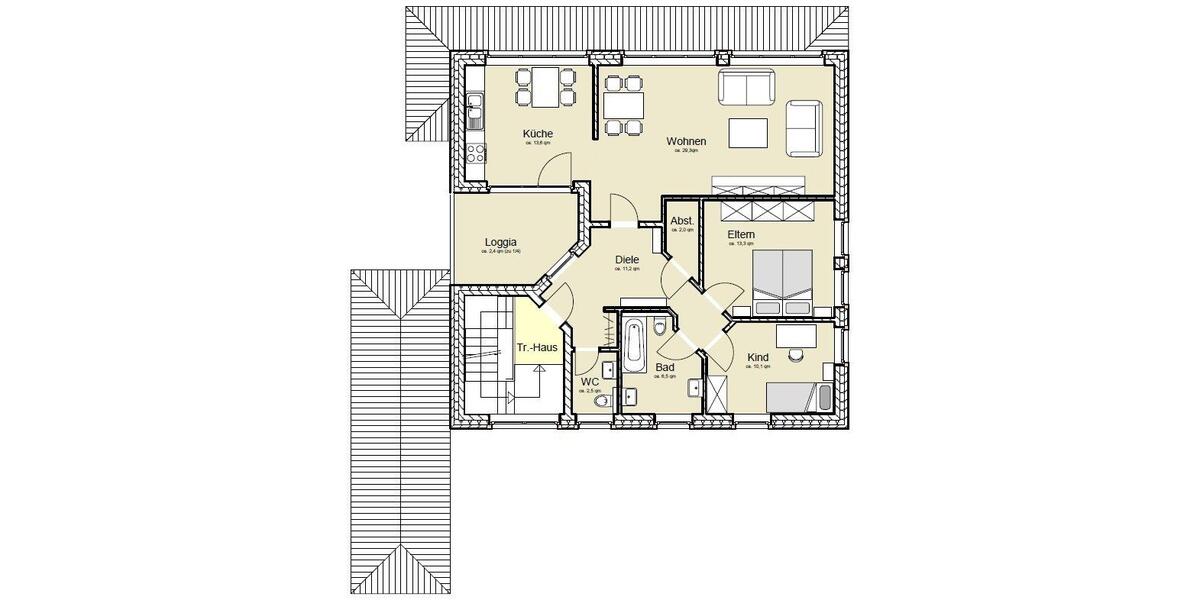 Etagenwohnung Recke - 3 Zimmer, 93 m&sup2;, 890&euro; | Angebot:27540253