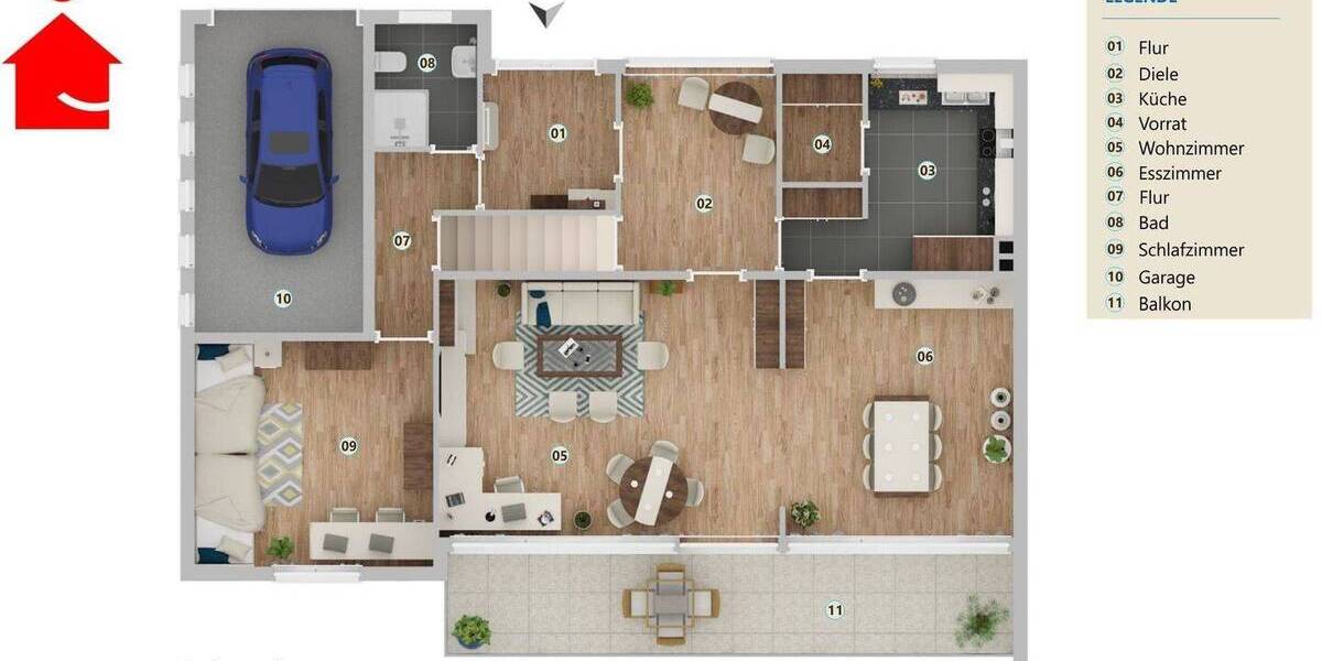 Doppelhaushälfte Tecklenburg - 5 Zimmer, 129 m&sup2;, 282.000&euro; | Angebot:26825400
