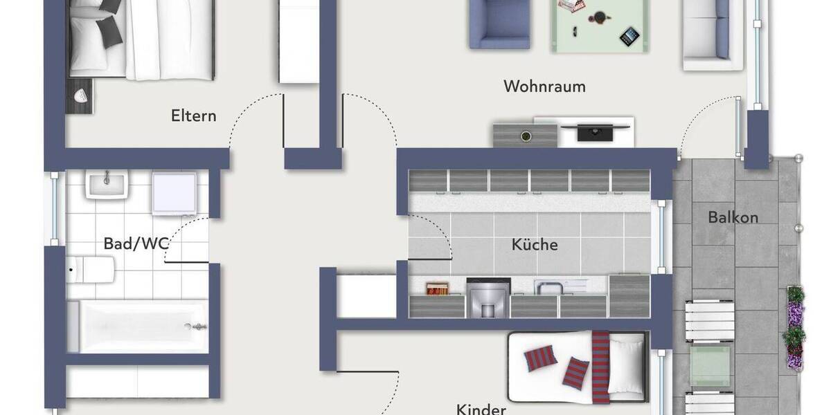 Etagenwohnung Rheine Dorenkamp - 3 Zimmer, 74 m&sup2;, 90.000&euro; | Angebot:26189717