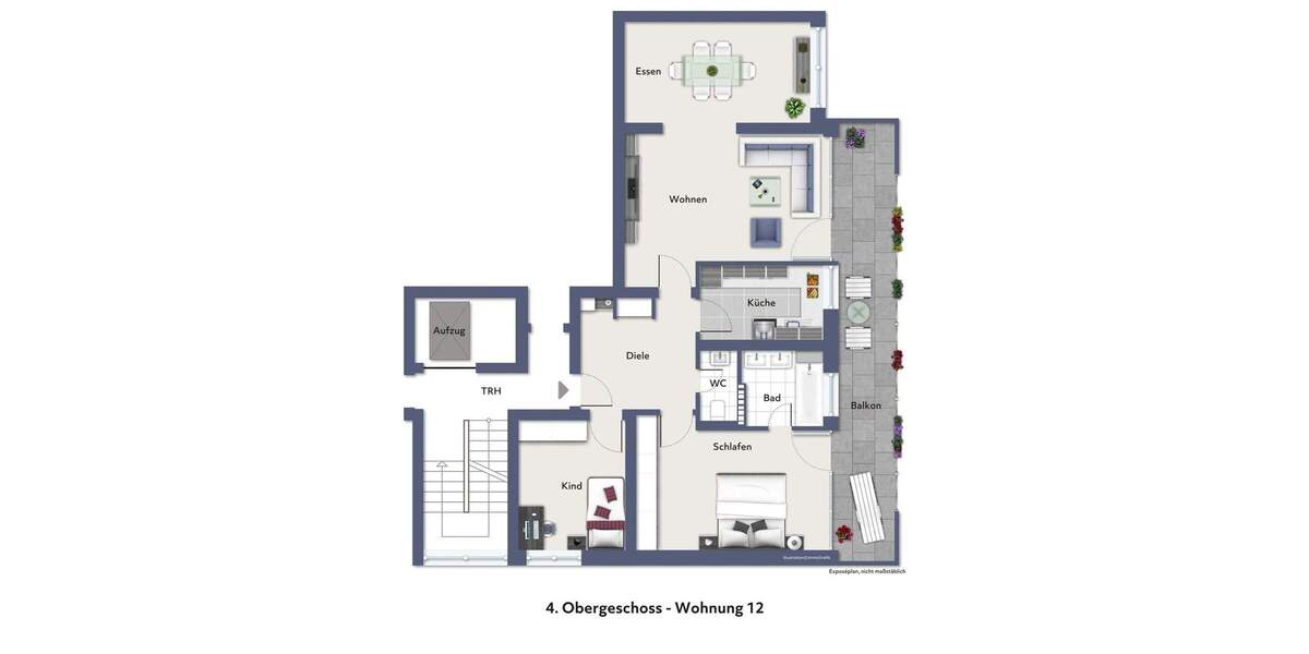 Etagenwohnung Ibbenbüren Stadt - 3 Zimmer, 86 m&sup2;, 159.000&euro; | Angebot:25688620