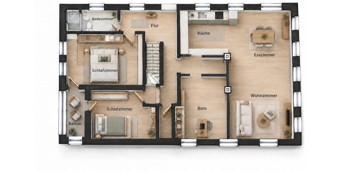 Etagenwohnung Ibbenbüren Bockraden - 3 Zimmer, 108 m&sup2;, 1.080&euro; | Angebot:27602736