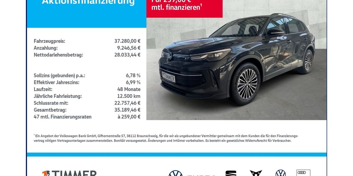 VW Tiguan 8.999 km 37.280 &euro; Lingen 49808
