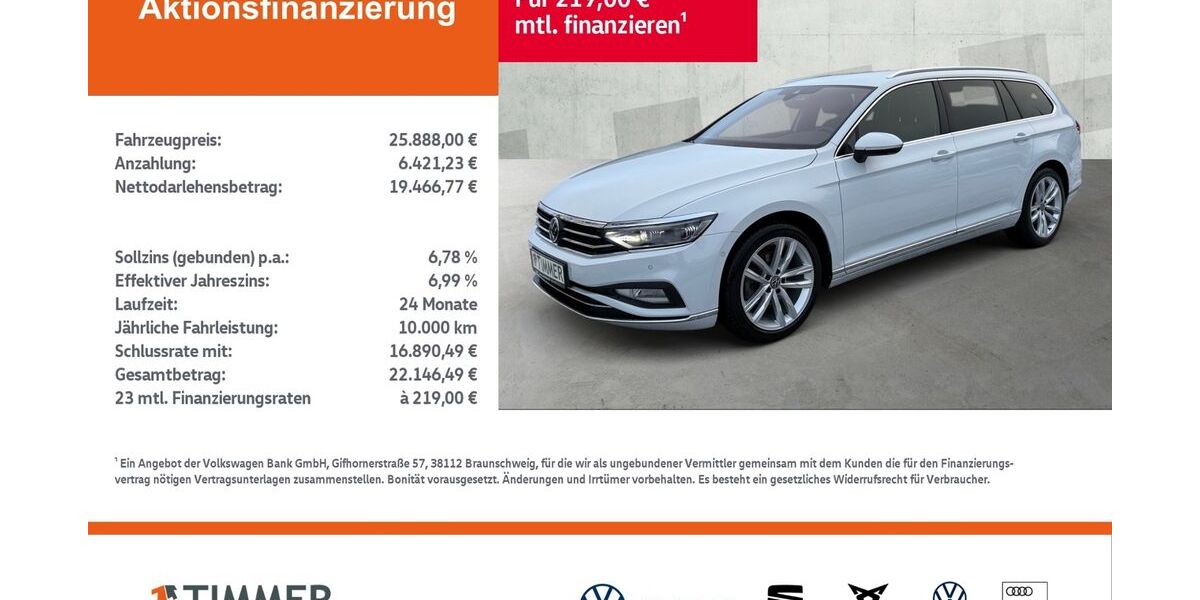 VW Passat Variant 93.617 km 25.888 &euro; Rheine 48432