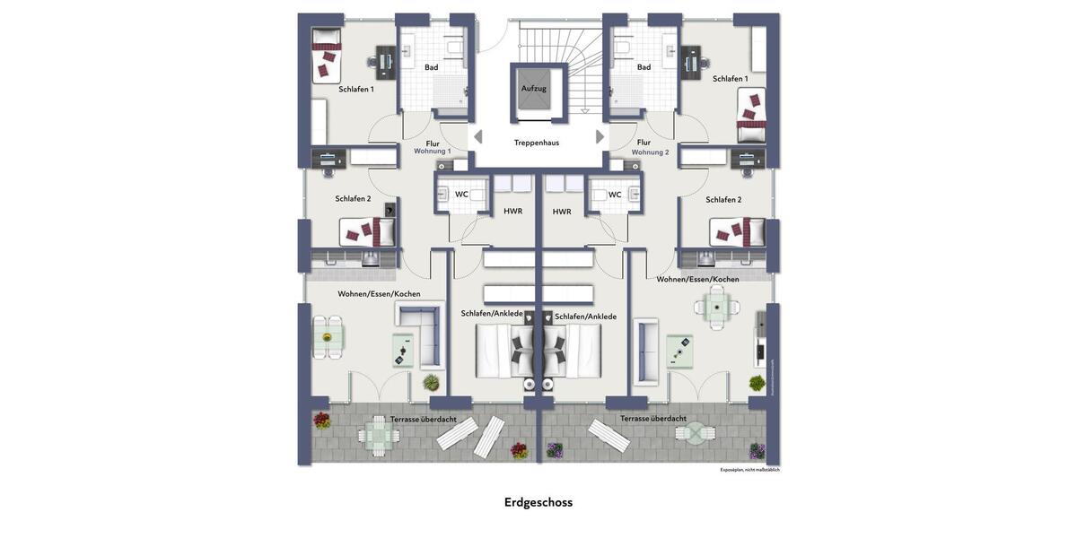 Erdgeschoßwohnung Ibbenbüren - 4 Zimmer, 96 m&sup2;, 1.150&euro; | Angebot:24659824