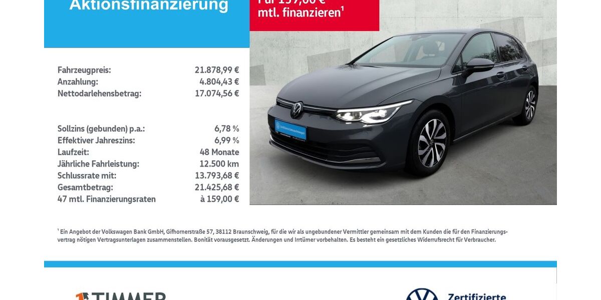 VW Golf 42.844 km 21.879 &euro; Lingen 49808