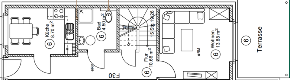 Reihenhaus Ochtrup - 6 Zimmer, 113 m&sup2;, 1.300&euro; | Angebot:25804425