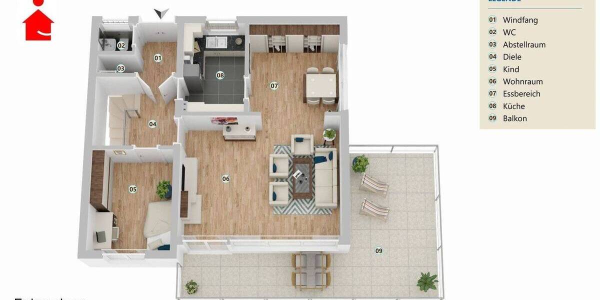 Doppelhaushälfte Tecklenburg - 4 Zimmer, 101 m&sup2;, 243.000&euro; | Angebot:26825398
