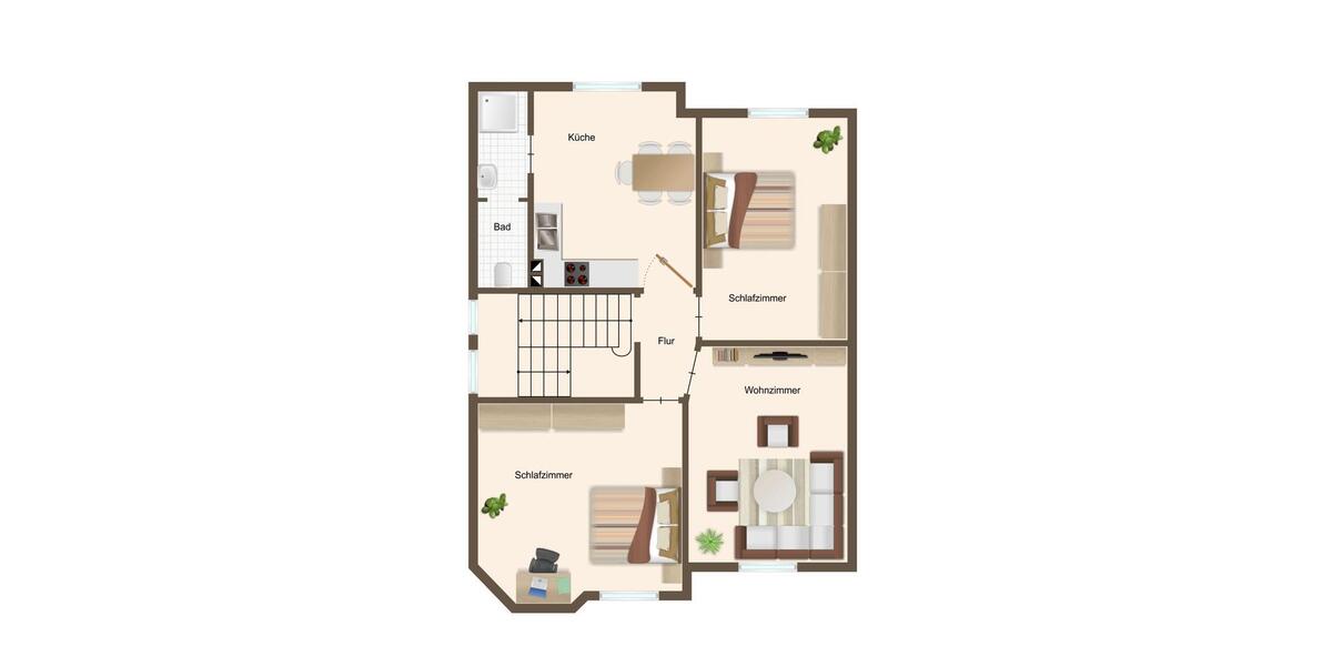 Etagenwohnung Rheine - 3 Zimmer, 65 m&sup2;, 520&euro; | Angebot:25839820