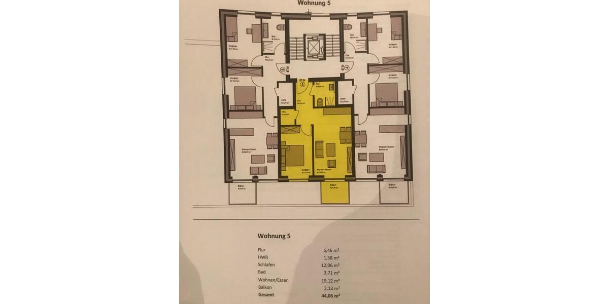 Etagenwohnung Rheine Altenrheine - 2 Zimmer, 44 m&sup2;, 770&euro; | Angebot:26647404