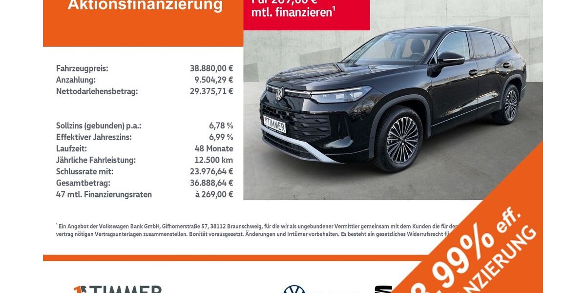VW Tayron 6.208 km 37.888 &euro; Rheine 48432
