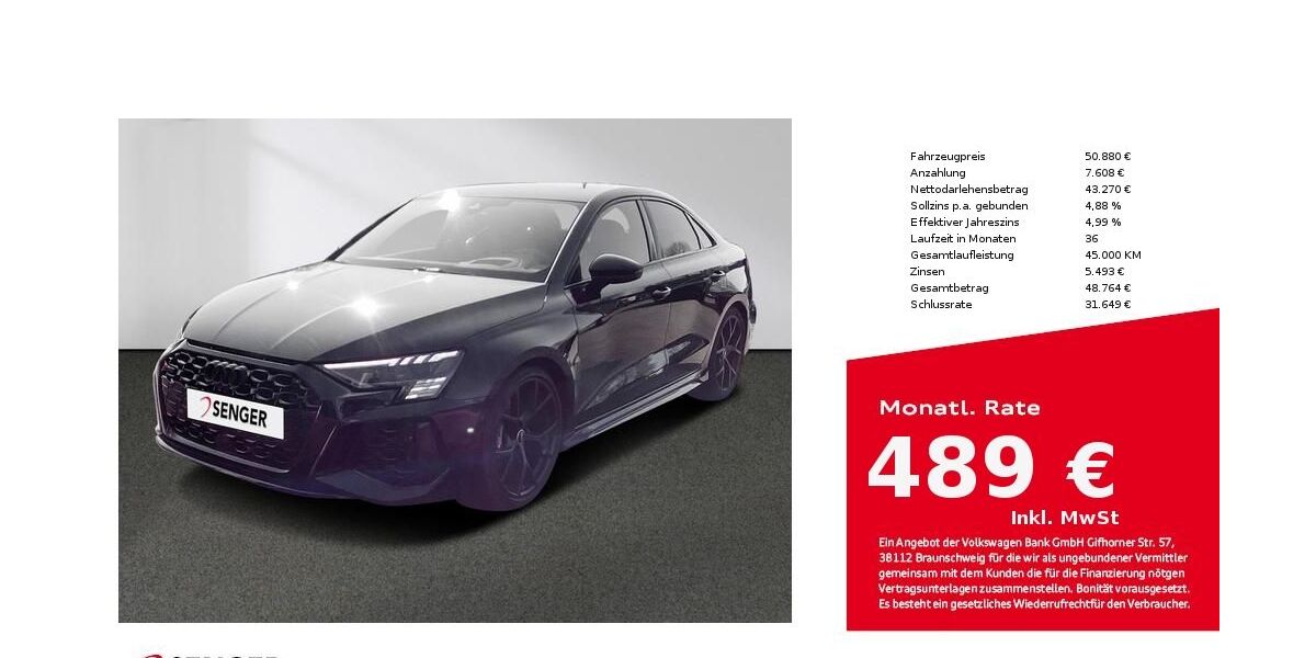 Audi RS3 61.700 km 50.880 &euro; Lingen 49809