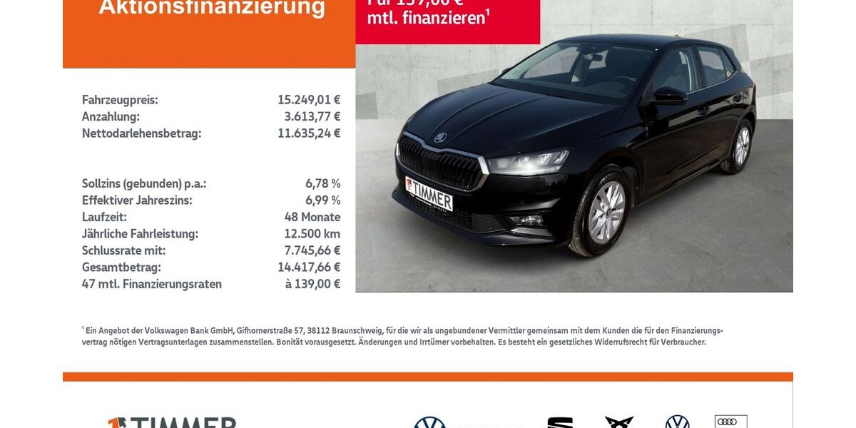 Skoda Fabia 36.782 km 15.249 &euro; Gronau 48599