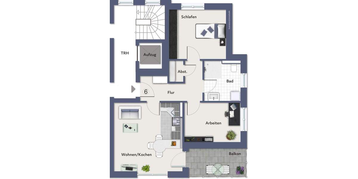 Etagenwohnung Hörstel - 3 Zimmer, 66 m&sup2;, 265.800&euro; | Angebot:25688484