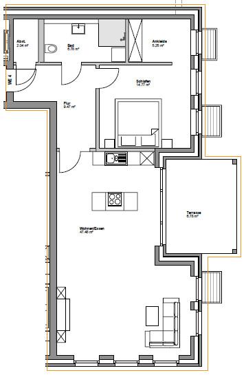 Erdgeschoßwohnung Rheine - 2 Zimmer, 93 m&sup2;, 1.250&euro; | Angebot:25991761