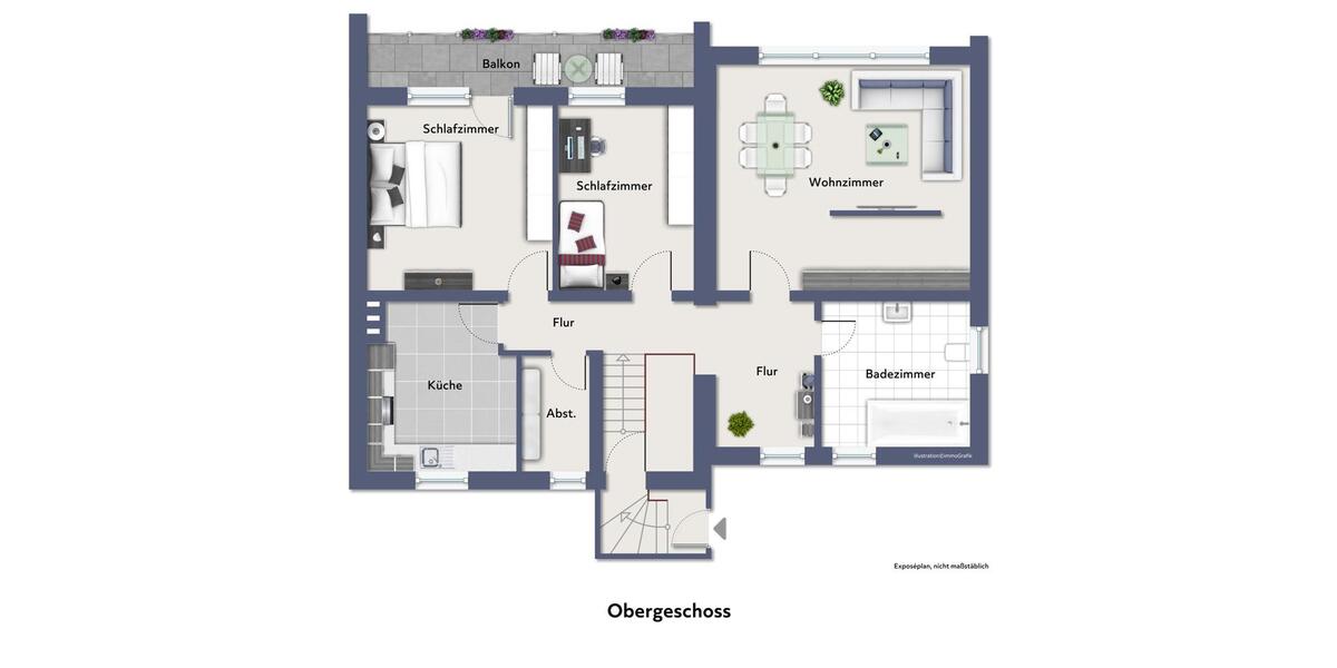 Etagenwohnung Ibbenbüren - 3 Zimmer, 106 m&sup2;, 880&euro; | Angebot:25378985