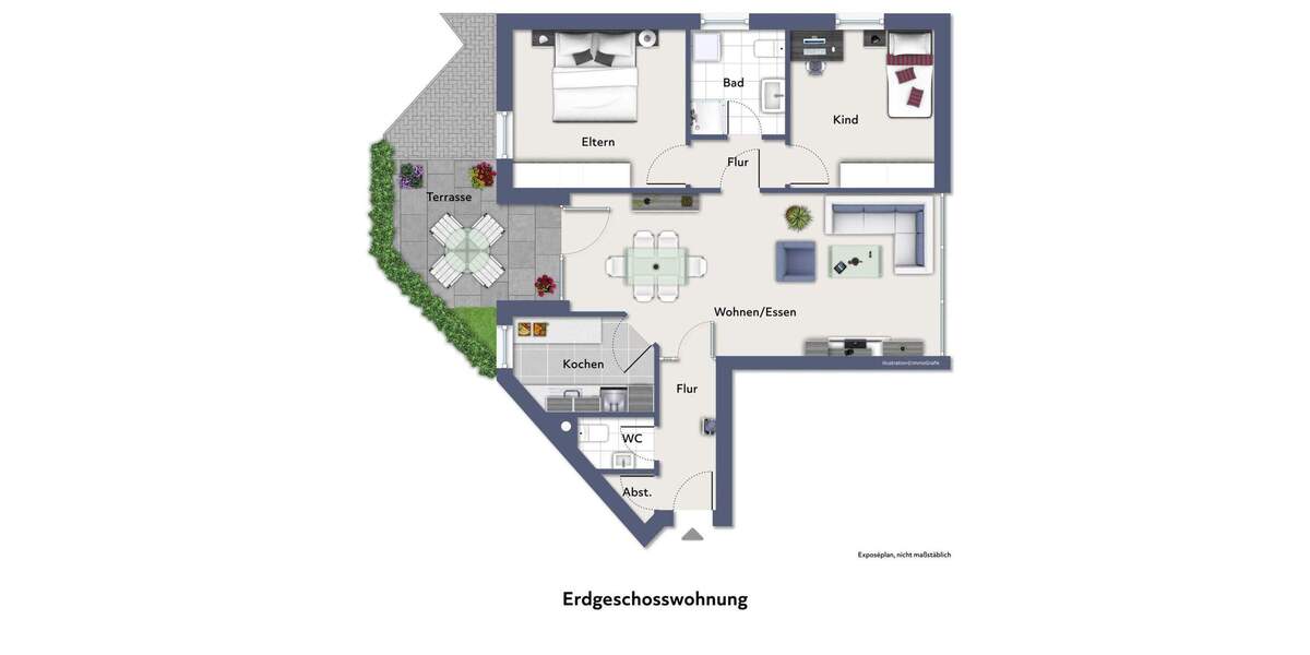 Etagenwohnung Ibbenbüren Stadt - 3 Zimmer, 82 m&sup2;, 215.000&euro; | Angebot:25776795