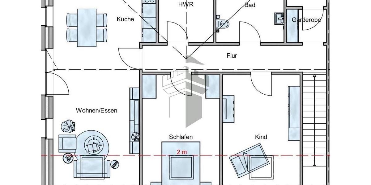 Etagenwohnung Lingen (Ems) Damaschke - 3 Zimmer, 92 m&sup2;, 1.080&euro; | Angebot:25858323