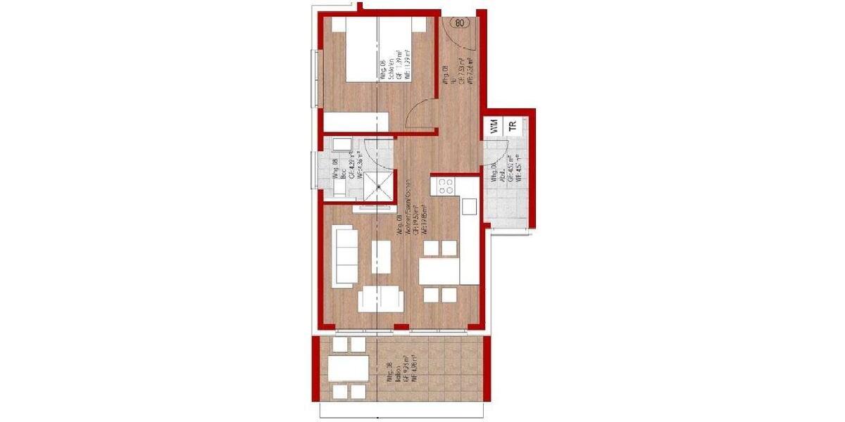 Etagenwohnung Lingen (Ems) - 2 Zimmer, 53 m&sup2;, 535&euro; | Angebot:26006647