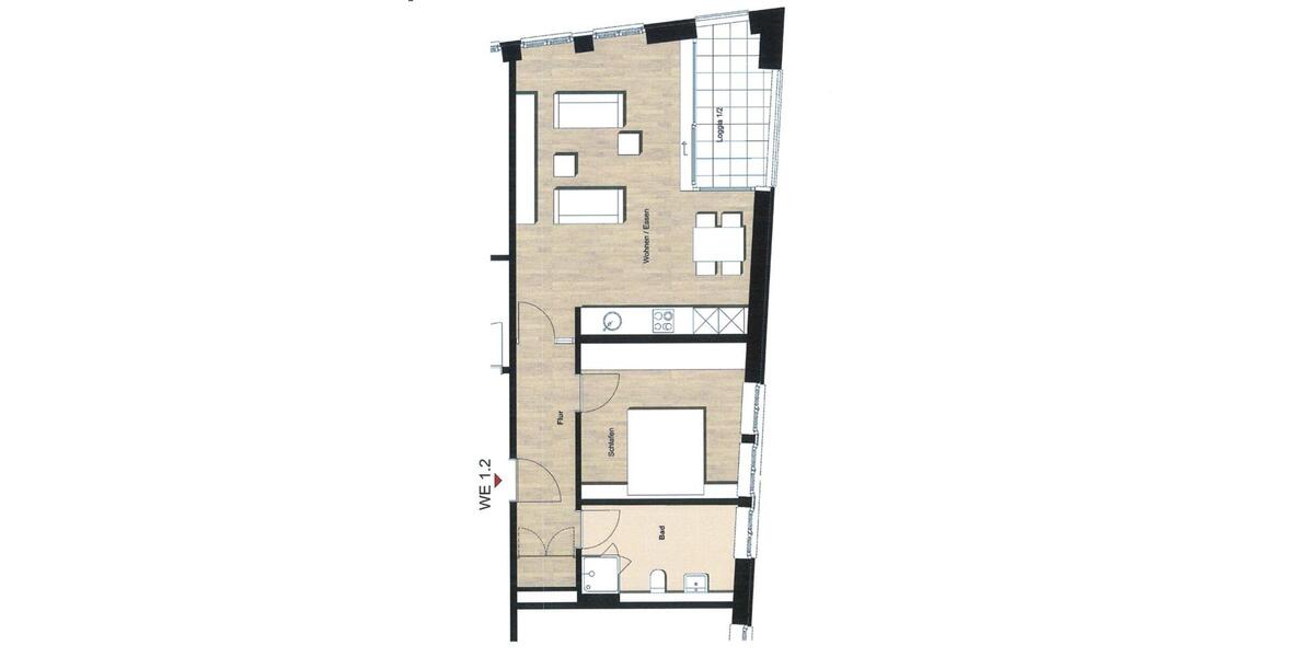Etagenwohnung Rheine - 2 Zimmer, 66 m&sup2;, 740&euro; | Angebot:26007297