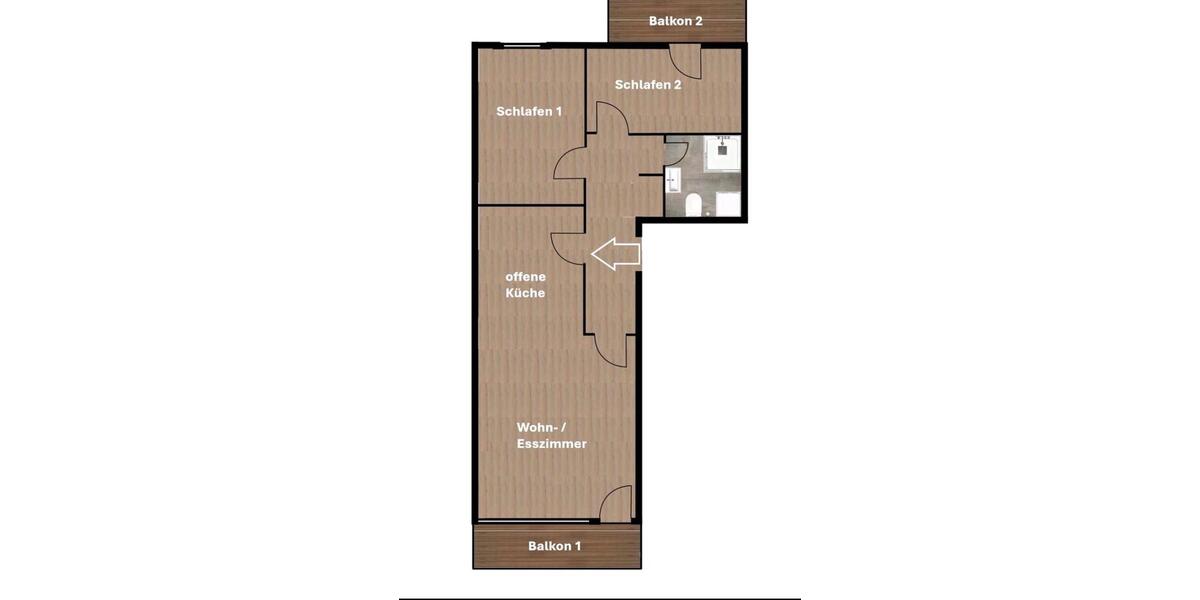 Etagenwohnung Lingen (Ems) Gauerbach - 3 Zimmer, 72 m&sup2;, 790&euro; | Angebot:27570048