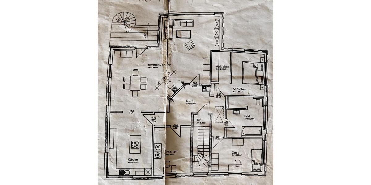 Etagenwohnung Wettringen - 6 Zimmer, 155 m&sup2;, 1.500&euro; | Angebot:24878428