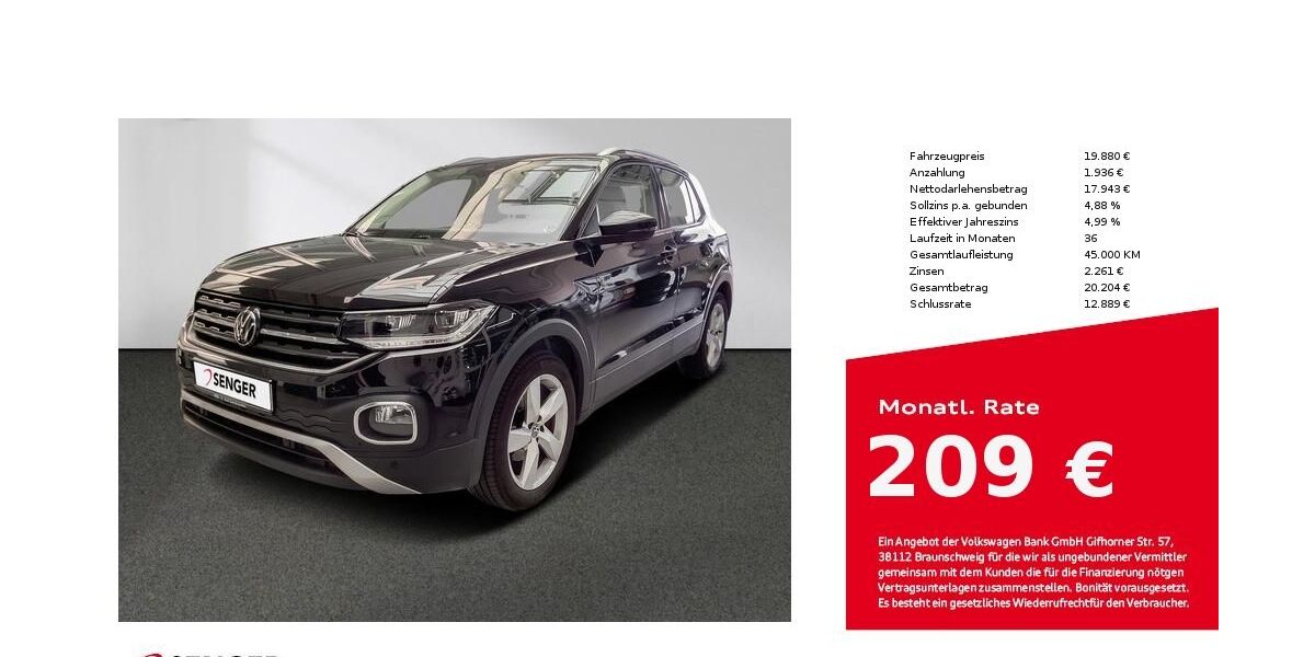 VW T-Cross 23.704 km 19.880 &euro; Lingen 49809
