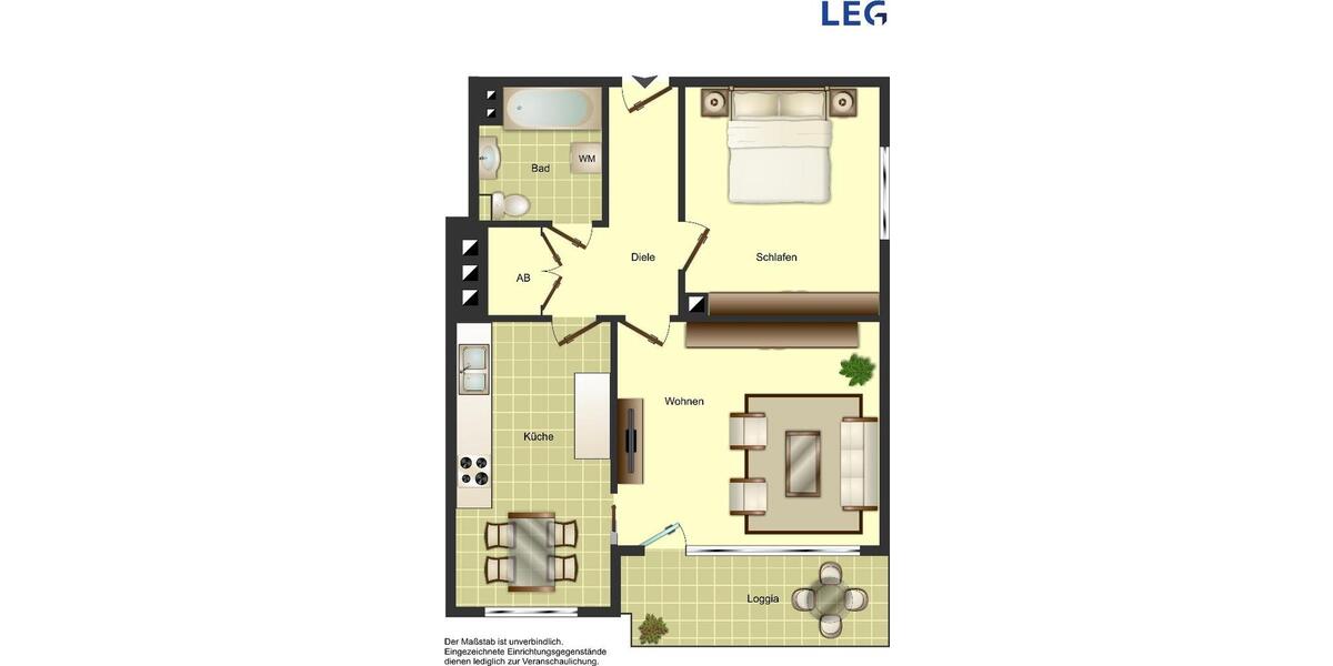 Etagenwohnung Ibbenbüren - 2 Zimmer, 47 m&sup2;, 449&euro; | Angebot:26024195