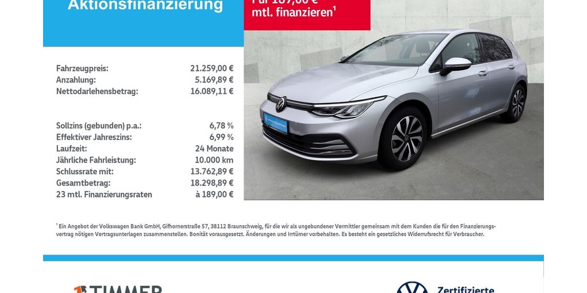 VW Golf 31.848 km 21.259 &euro; Lingen 49808