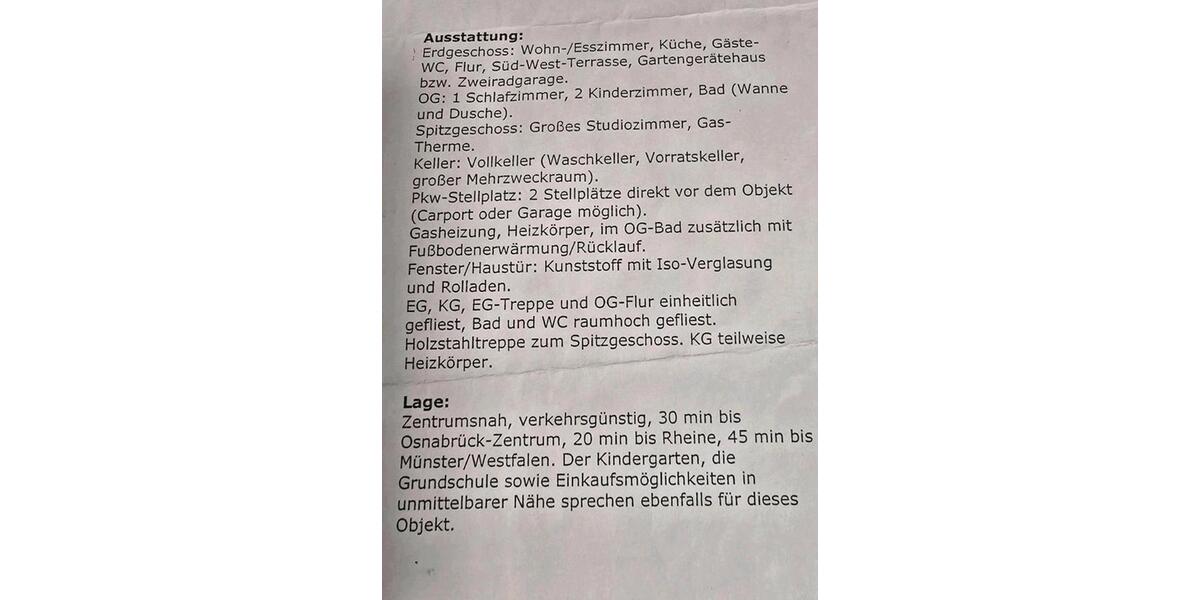 Doppelhaushälfte Tecklenburg - 5 Zimmer, 100 m&sup2;, 385.000&euro; | Angebot:26094476