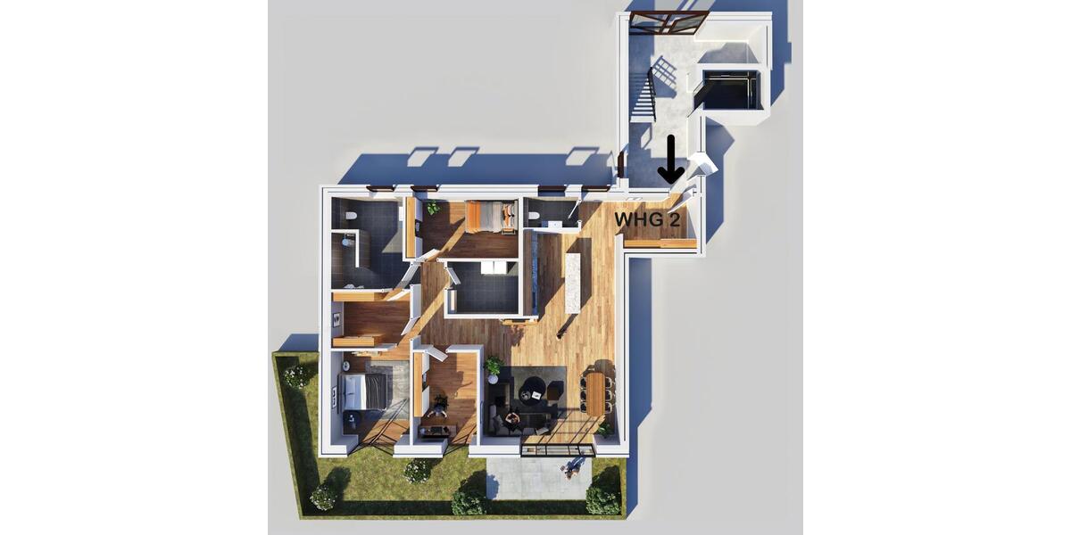 Erdgeschoßwohnung Lingen (Ems) Damaschke - 4 Zimmer, 122 m&sup2;, 1.450&euro; | Angebot:25096802