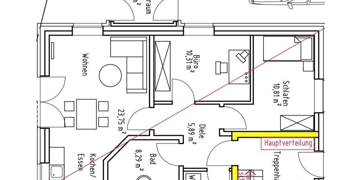 Etagenwohnung Heek - 4 Zimmer, 80 m&sup2;, 1.050&euro; | Angebot:27540801